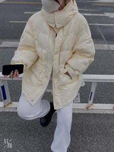 韩版收腰羽绒服图片