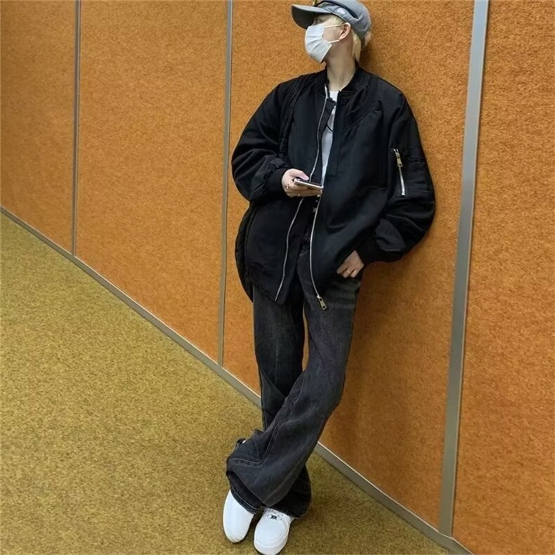 现货棒球服外套男女情侣装春秋新款美式复古街头休闲宽松教练夹克,男装夹克,星座218-1（原230）