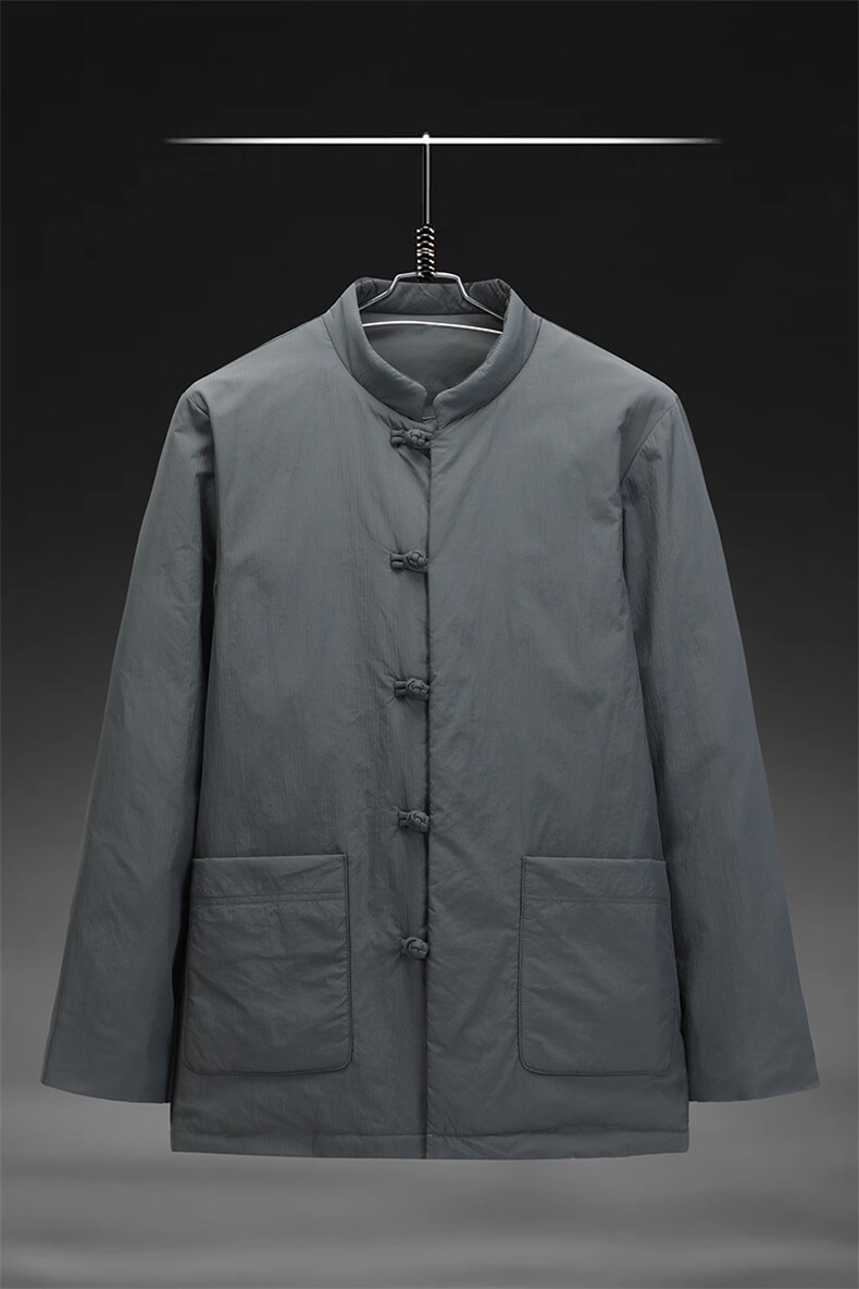 男中年风唐装90绒羽绒服唐装复古盘扣新中式羽绒服外套,男装羽绒服,钱塘723