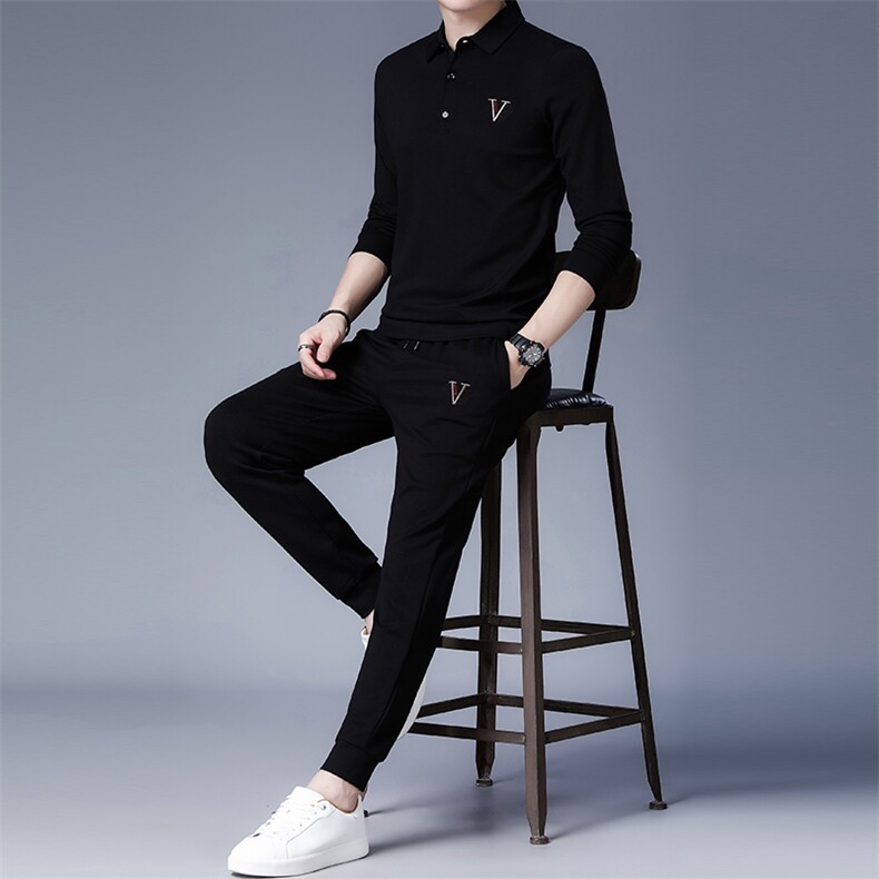 CAT2902钱塘2020-2春秋新款薄款时尚休闲帅气中青年男士套装P119,男装休闲套装,钱塘207-2