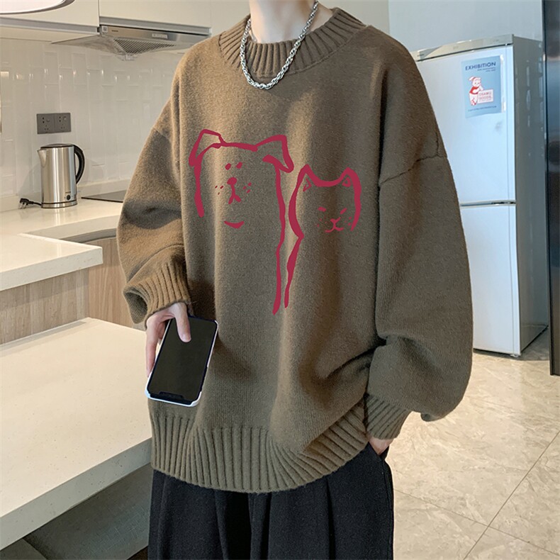 半高领毛衣男士大码针织衫男毛线衣男M18378-P45加绒款-P65,男装针织衫/毛衣,电商A040