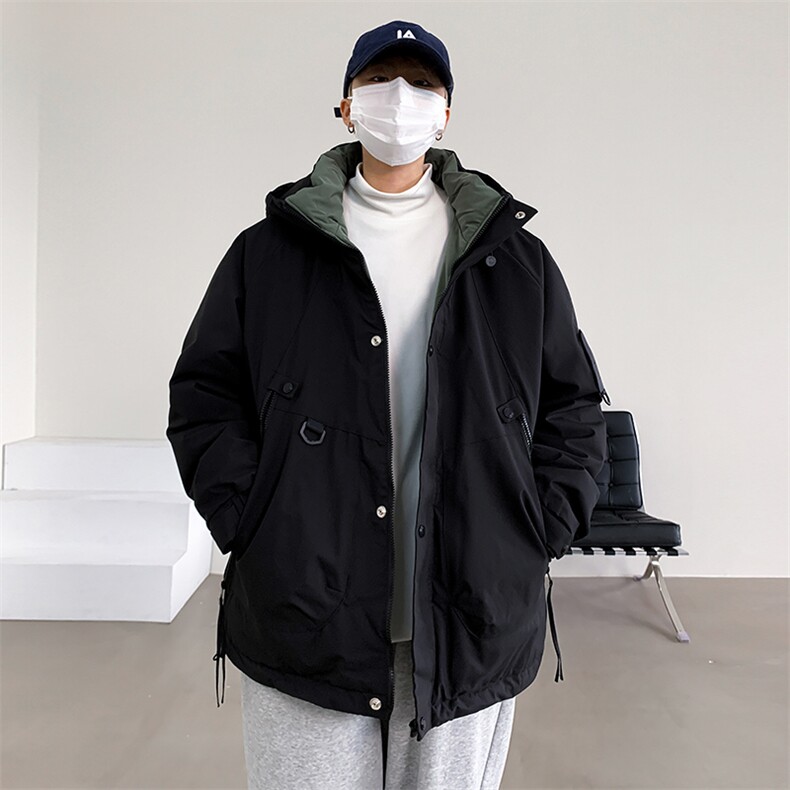新款棉服石墨烯内里连帽加厚冬装情侣装韩版宽松棉袄MY8852-P105,男装棉衣,电商A128