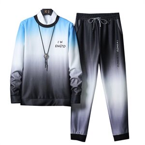 抖音神款秋季男士休闲运动套装卫衣套装潮流纯色衣服男TZ610-P35图片