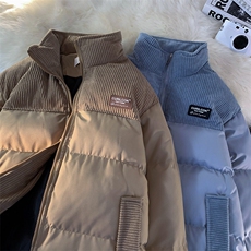 XZ213-MY905P128控148港风大码毛巾刺绣撞色保暖立领保暖棉服，男装棉衣，星座213