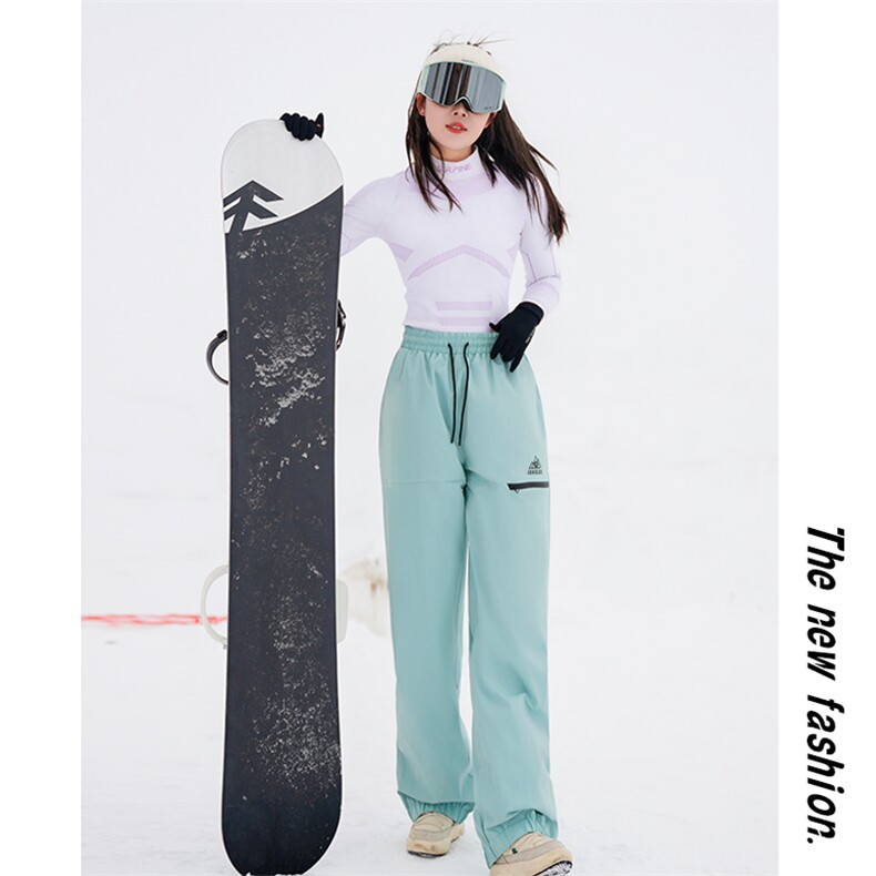 2024冬款单双板登山防水防风加绒加厚滑雪裤男女HK1152J加绒-P100,男装卫衣,电商A001