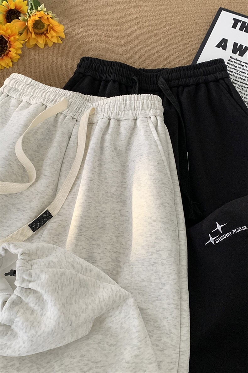 供抖音高品质休闲裤男裤子刺绣阔腿裤416B-1-KL688-P50限68,男装休闲裤,星座416B-1