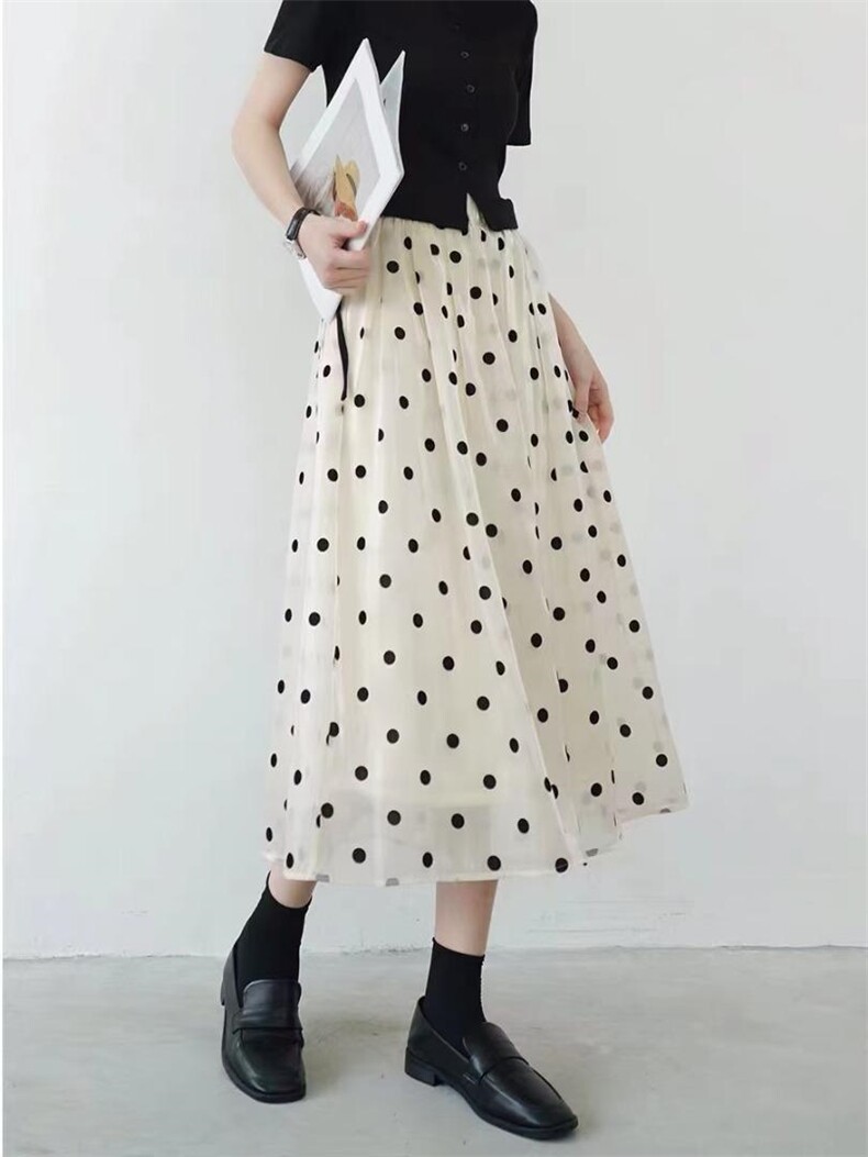 时间波点百搭裙，其它，E·冉