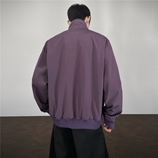 JK008港风模特春装拼接工装立领夹克聚酯纤维(M-5XL)TP35，男装夹克，电商A088