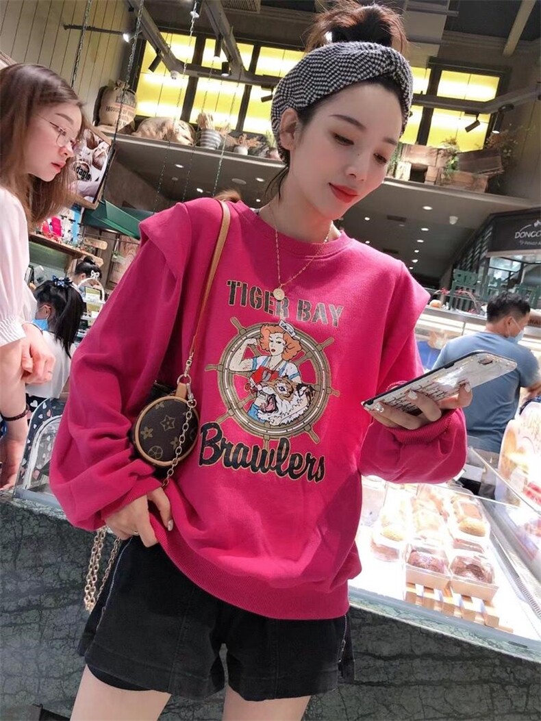 水手木耳边卫衣，女装卫衣/绒衫，一杭