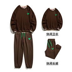 1秋季新款休闲圆领假两件情侣青春套头卫衣套装7144P98控128，男装卫衣，星座226-2