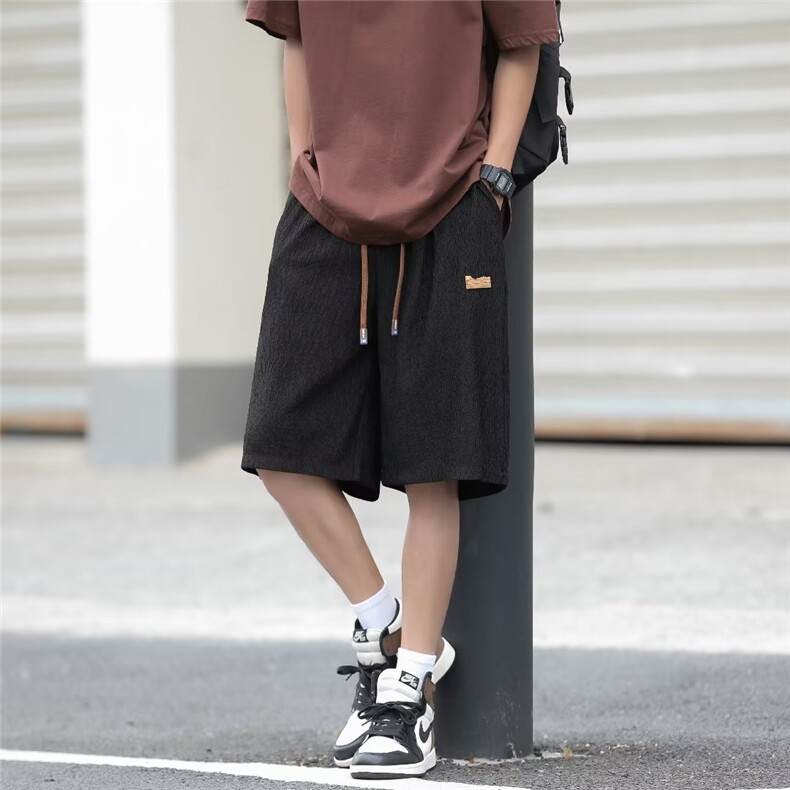 青春流行文艺夏季慵懒休闲裤潮男纯色运动裤时尚潮牌五分裤~DK551,男装休闲裤,星座601-2