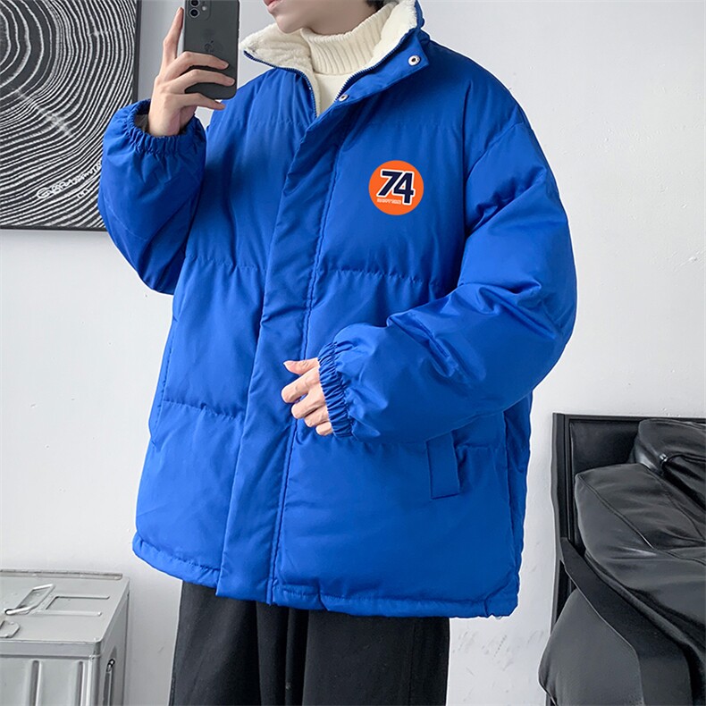 2025新款大码宽松棉服情侣简约加绒加厚棉衣XZ102A-4-MY1047-P75,男装棉衣,星座211-2