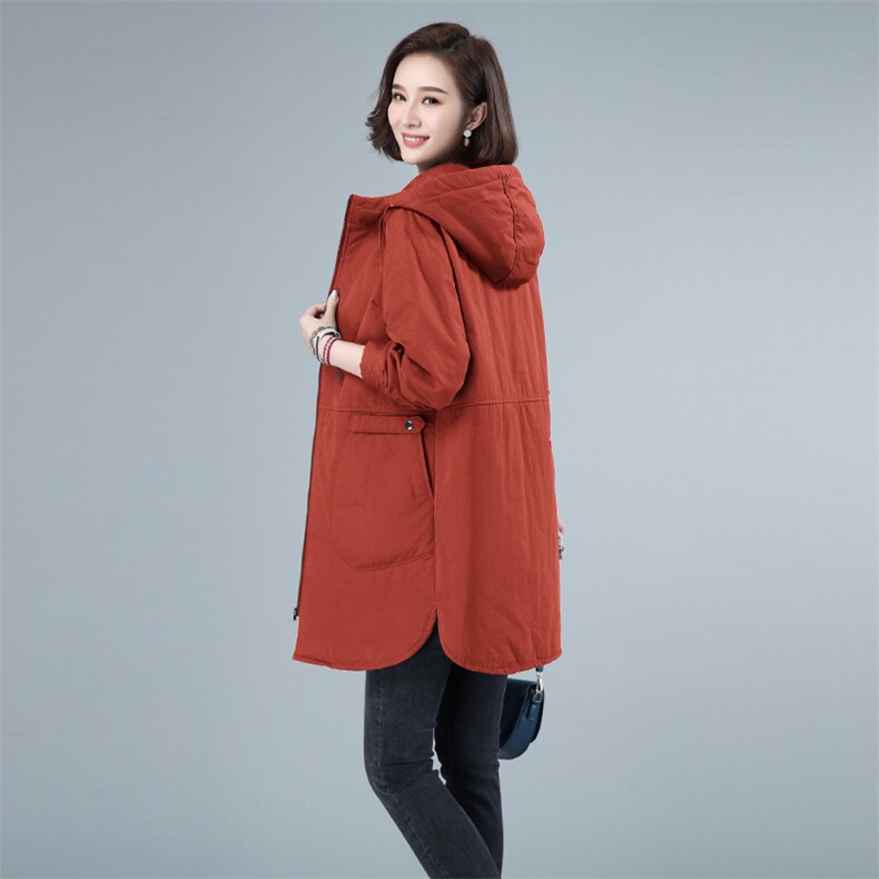 2024年新品棉服中长款加厚保暖棉衣纯色3695款,女装棉衣/棉服,秋牧寒烟