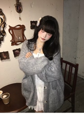 2025年秋季针织常规带口袋软糯宽松时尚百搭简约大开衫，女装针织衫/毛衣，东正羊绒