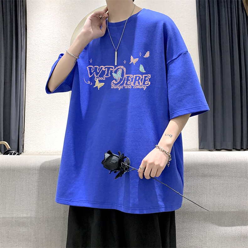 230g重磅纯棉短袖t恤男大码半袖半截袖DX17443-P20,男装T恤,电商A040