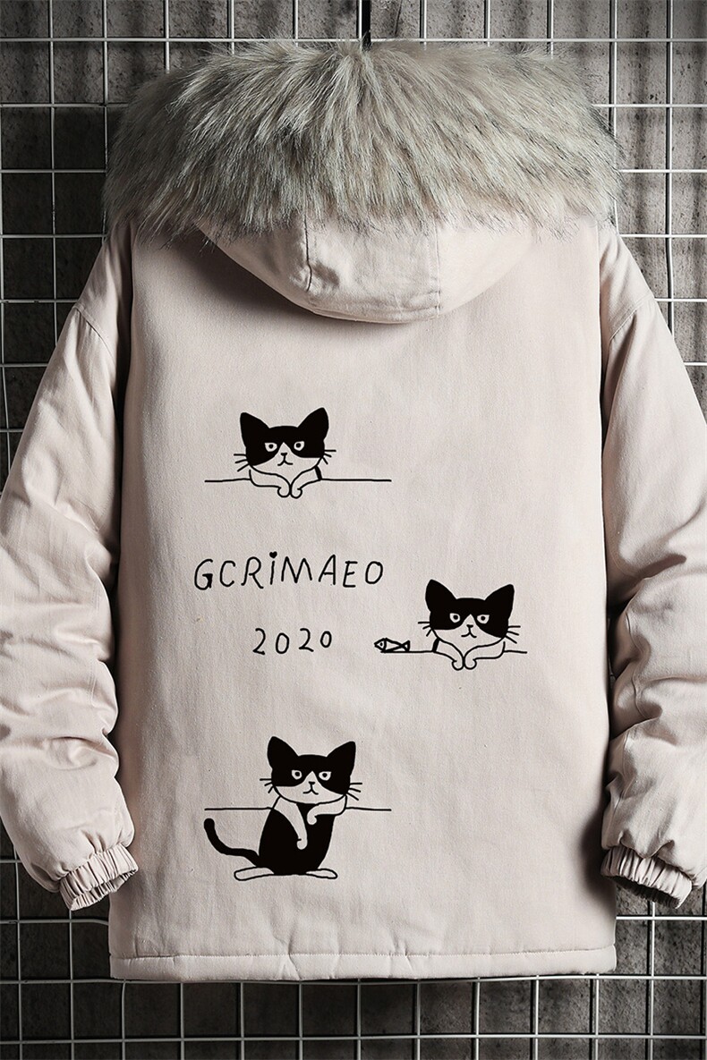 MM48095-P130冬季大毛领衣男士大码加厚袄男服网格挂拍,男装棉衣,电商A040A