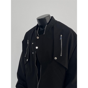 CFY012-P57美式高街春秋拉链工装棒球服外套男宽松夹克上衣