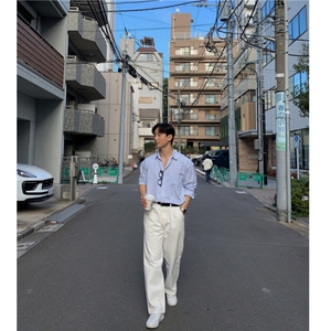 衬衫男韩版休闲小众条纹衬衣春秋季时尚百搭长袖外套XZ710-811P50图片