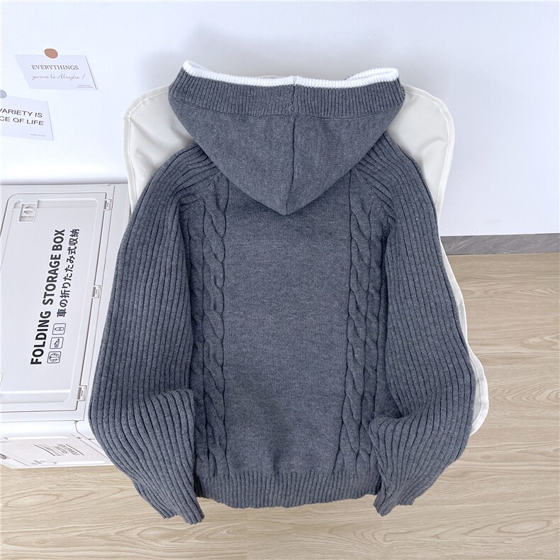拼色连帽绞花纹男士毛衣秋冬季cleanfit男装衣服MY38-P73,男装针织衫/毛衣,星座308B-2