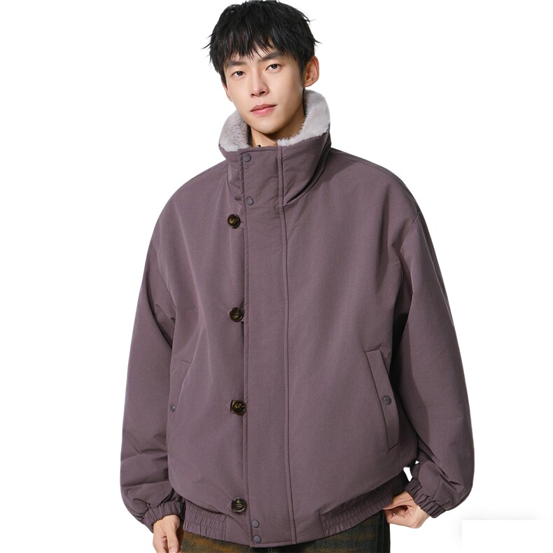 2025冬季新款男士双面穿加绒加厚外套防寒冬装保暖棉袄,男装棉衣,电商D215
