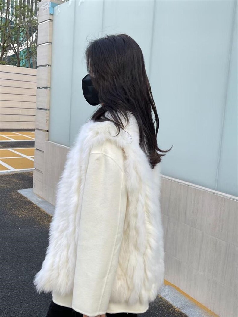 冬季新款两件套皮草羊绒外套，女装皮草，邱小姐