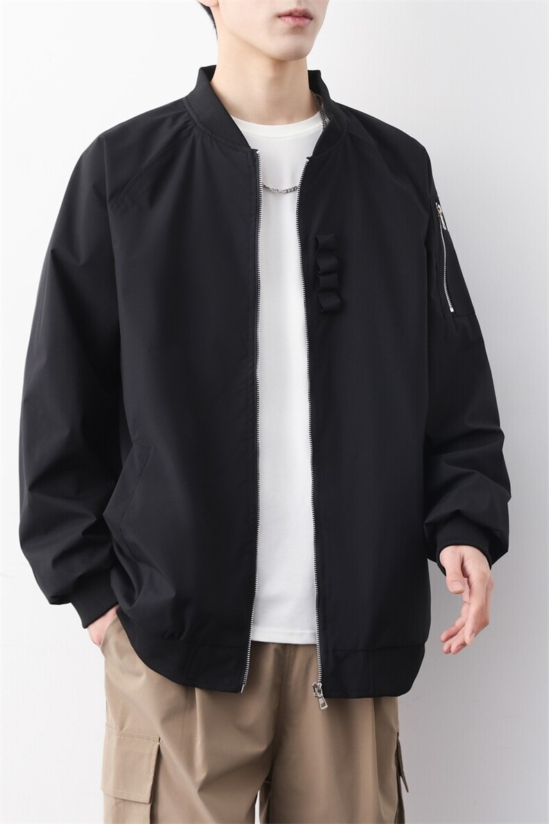 飞行员夹克男士棒球服春秋宽松工装外套男JK8892-P70,男装夹克,星座210-1