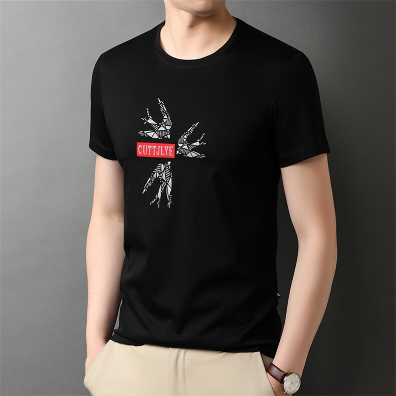 短袖t恤男2023新款夏季圆领潮流男装时尚休闲宽松半袖上衣图片 短袖t恤男2023新款夏季圆领潮流男装时尚休闲宽松半袖上衣图片