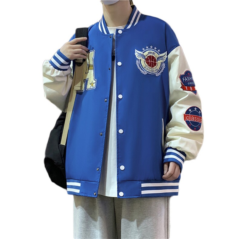 2026新款美式棒球服宽松休闲潮流痞帅立领夹克A436-22129-P68,男装夹克,电商A436