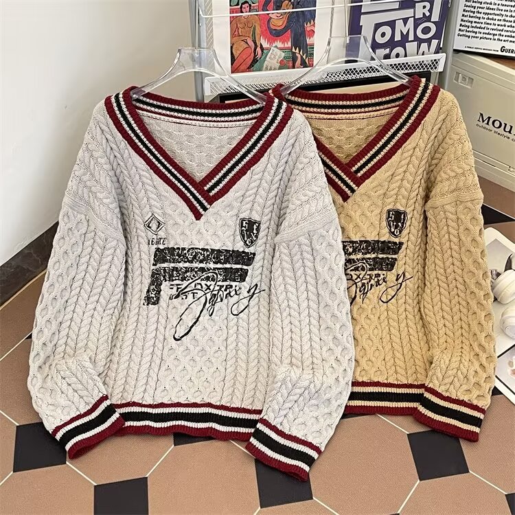 美式V领毛衣男慵懒风休闲针织衫M329P65,男装针织衫/毛衣,星座1116-2