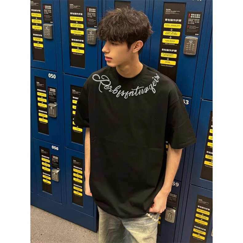 珍珠钉珠纯棉短袖ZX0165-特批45,男装T恤,星座313A(原308A-2)