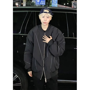 立领棒球服飞行员加厚棉衣外套男冬季机能风宽松vibe棉服 JW172图片