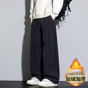 得物二开羊羔绒上新加绒加厚潮牌青少年裤子带腰带CK838加绒P48图片