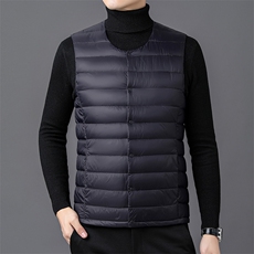 达标50绒秋冬新款轻薄羽绒服马甲男士轻羽绒背心坎肩YR913-P55，男装背心/马甲，星座301D(原星座1004-8）