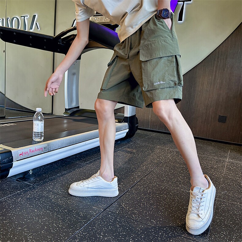 B3533070P38M-3XL夏季新款大码男士速干百搭五分裤军绿，男装牛仔裤，电商B353