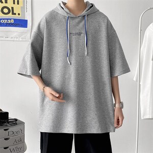 新款港风休闲复古男士短袖刺绣点缀潮牌设计男装ZDL3208--P50图片