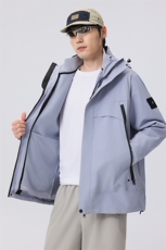 2025秋冬连帽个性百搭三防冲锋衣夹克外套6518三合一-P128189，男装夹克，电商B306