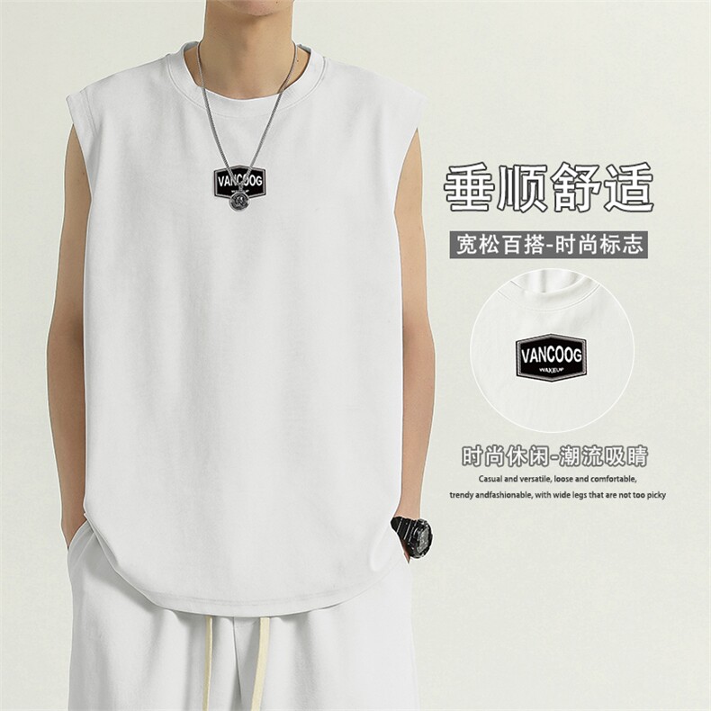 无袖t恤夏季坎肩运动健身男装冰丝背心TT383-特批-34,男装背心/马甲,星座718