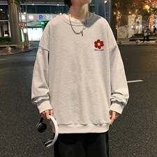S6257-P28秋季圆领卫衣男大码韩版宽松长袖外套，男装卫衣，电商A040