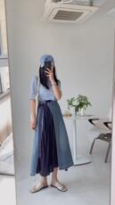 特色拼接半裙，女装半身裙，是爱 SHI AN