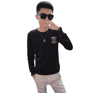 网红秋装新款长袖圆领卫衣社会小伙刺绣个性卫衣C301B-WY20图片