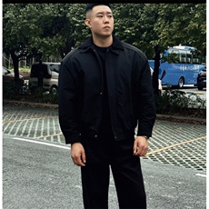 抖音数据款设计师款螺纹双层领防风棉服夹克男A329-C3623-P135，男装夹克，电商A329