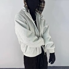 毛呢假两件连帽棉服男冬季潮加厚棉衣宽松加棉休闲外套MU93，男装夹克，星座1116A（原606A-3）