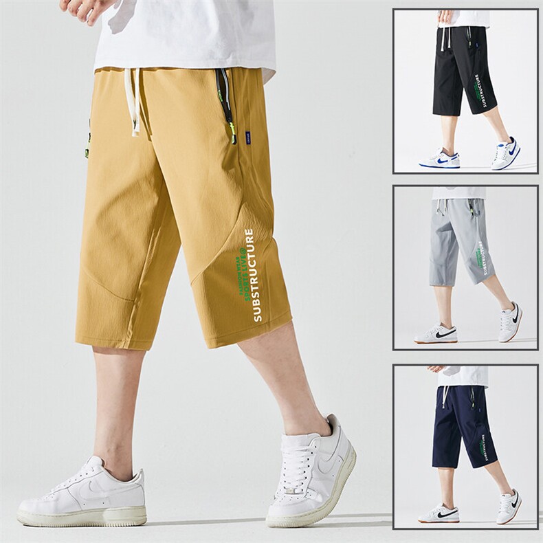 2025夏季新款男士七分裤时尚休闲马裤潮流男裤子KZ1087-P28,男装休闲裤,星座217-4