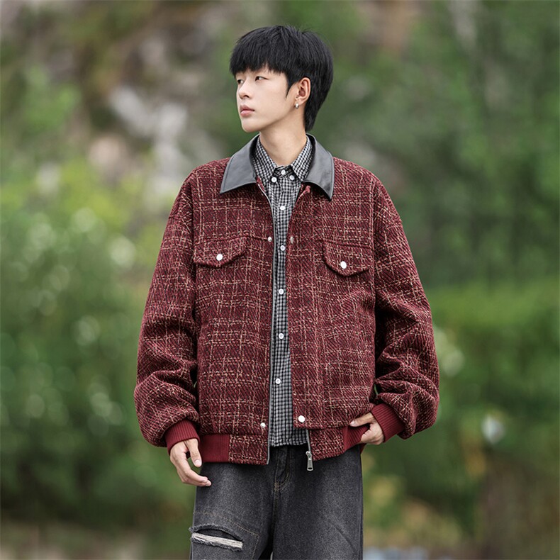 得物二开重磅百搭时尚潮流秋中长复古工装夹克外套男JK1351-P88,男装夹克,星座1103-3