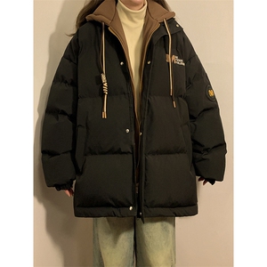 冬季宽松/假两件连帽休闲外套潮加厚棉衣XZ102B-1M2682-P125图片
