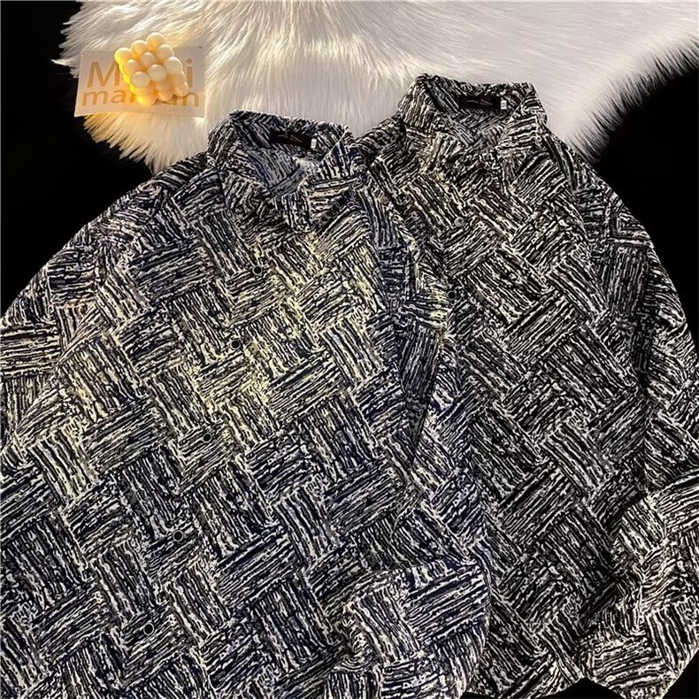 潮纯色青春流行ins冬季宽松型简约日常长袖原宿CS908P46,男装衬衫,星座1116-2