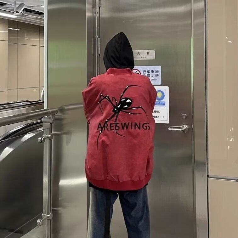 W9407-P70 网图现货 新款美式飞行员夹克外套宽松大码休闲棒球服图片