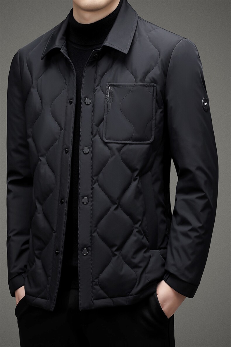 BAMJ-8961钱塘2020-2中年男士商务休闲翻领冬季厚款羽绒服P260,男装羽绒服,钱塘207-2