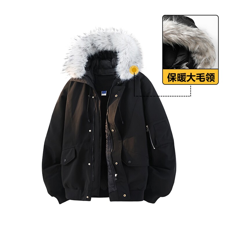 美式毛领派克棉服男冬季加厚工装棉衣情侣外套M060-P110迷彩P115,男装棉衣,星座308B-2