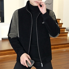秋冬新款立领拼接休闲毛呢大衣短款夹克外套上衣男D16P145控238，男装毛呢大衣，电商B226-2（原B217-2）
